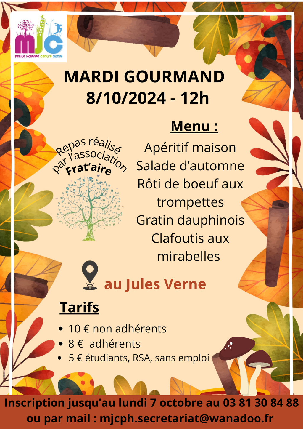 Mardi Gourmand 8 octobre - 12h