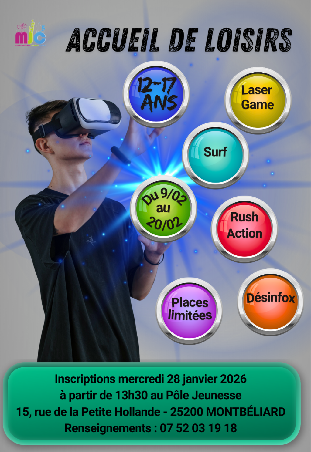 Accueil de Loisirs Sans Hébergement Ados Février 2026