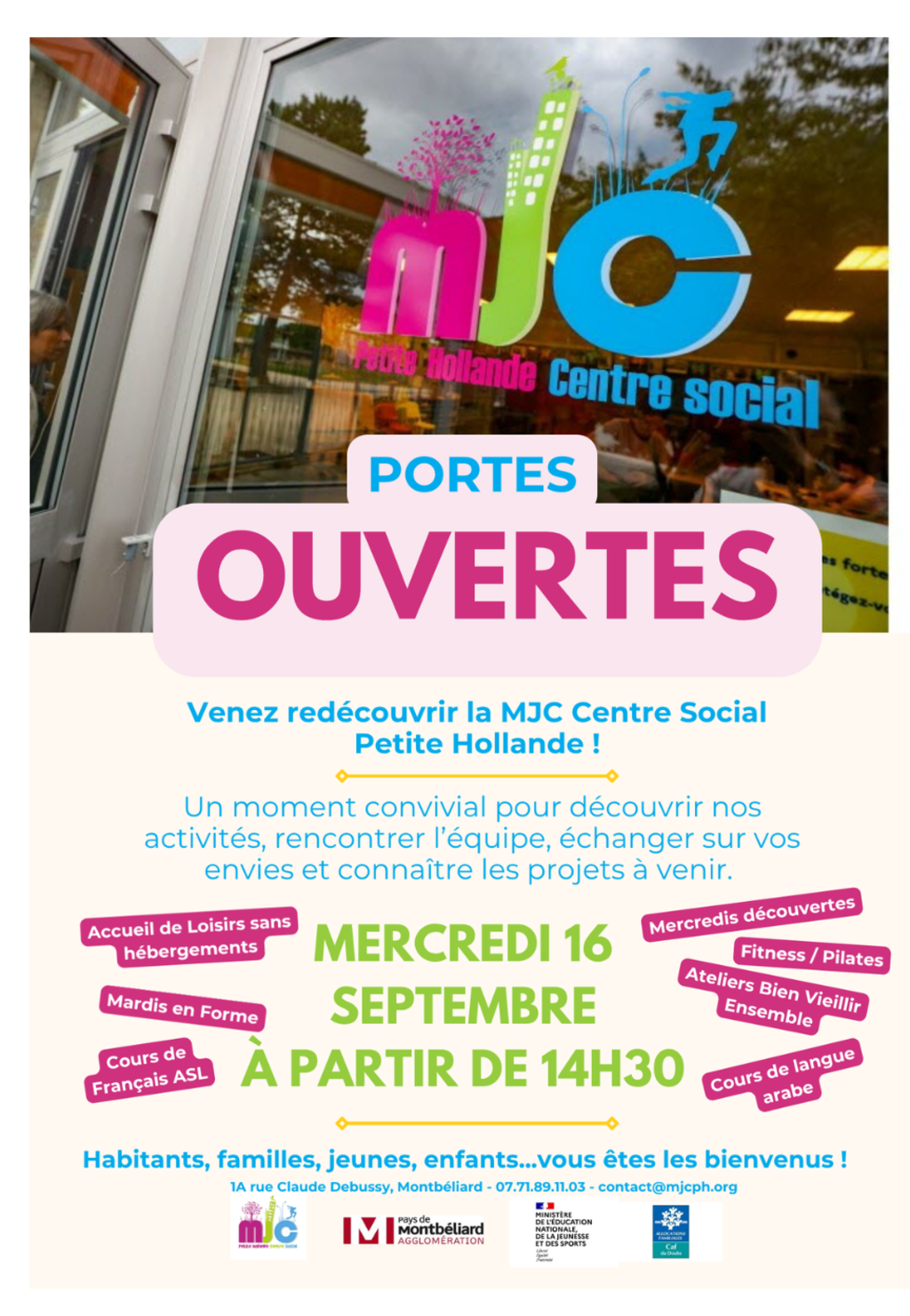 📣 PORTES OUVERTES à la MJC Centre Social Petite Hollande !